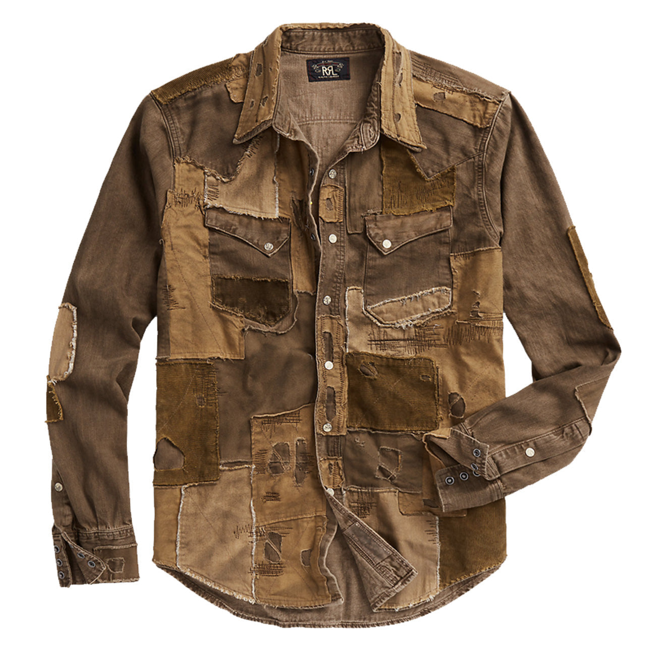 RRL by Ralph Lauren Limited Edition Patchwork Western Shirt Brown | The  Sporting Lodge