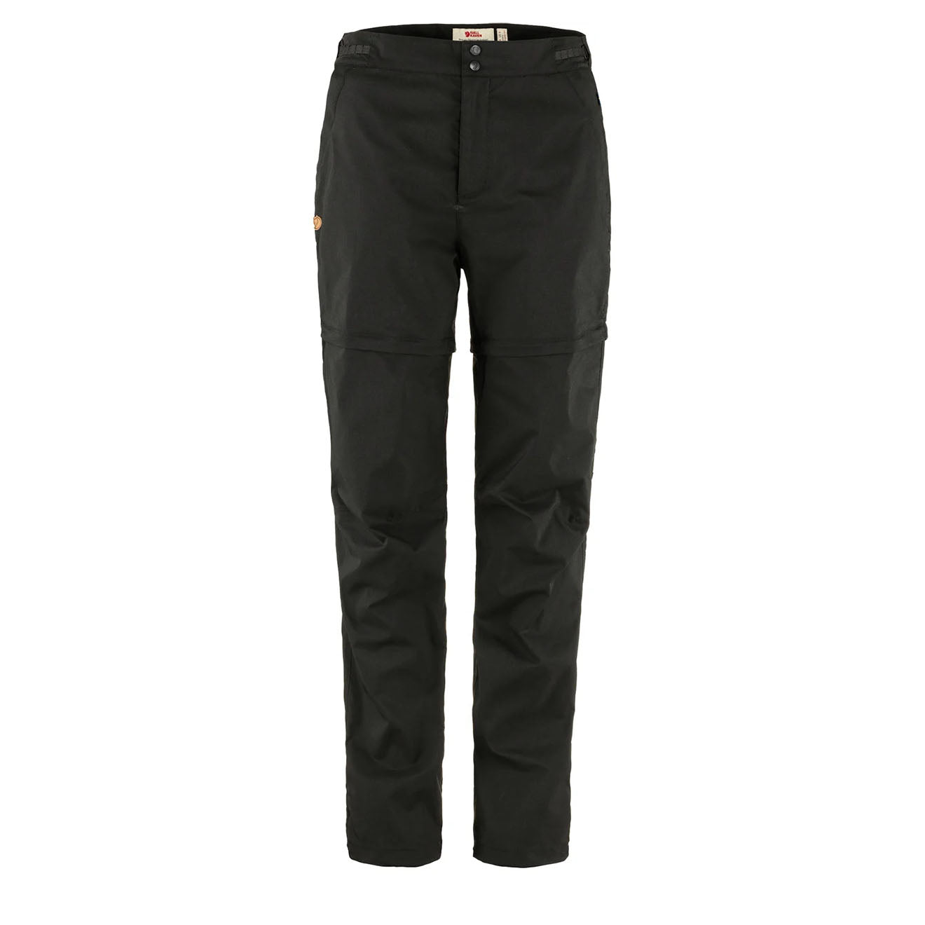 Fjallraven Womens Abisko Hike Zip-Off Trousers Reg Leg Black - The Sporting Lodge