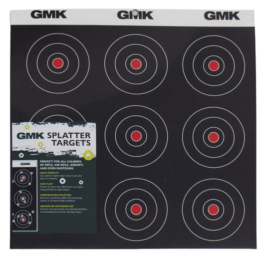 GMK 9 Bullseye Reactive Target 12x12 White - The Sporting Lodge