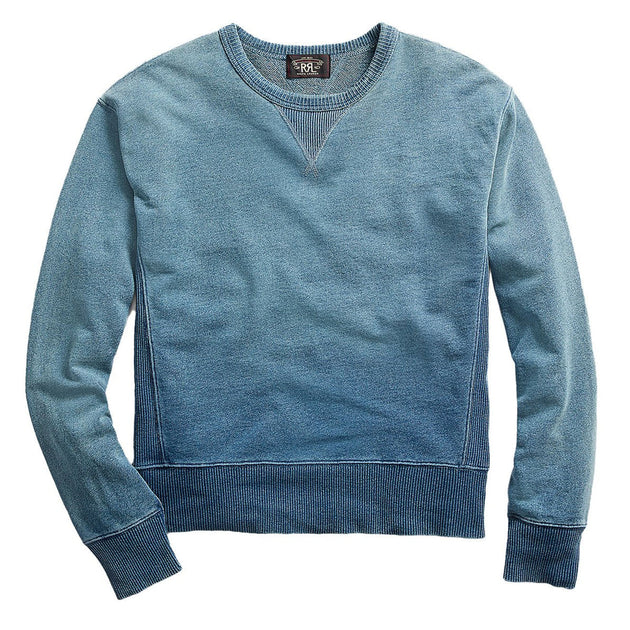 RRL by Ralph Lauren L/S Double V Sweater Washed Blue Indigo | The Sporting  Lodge