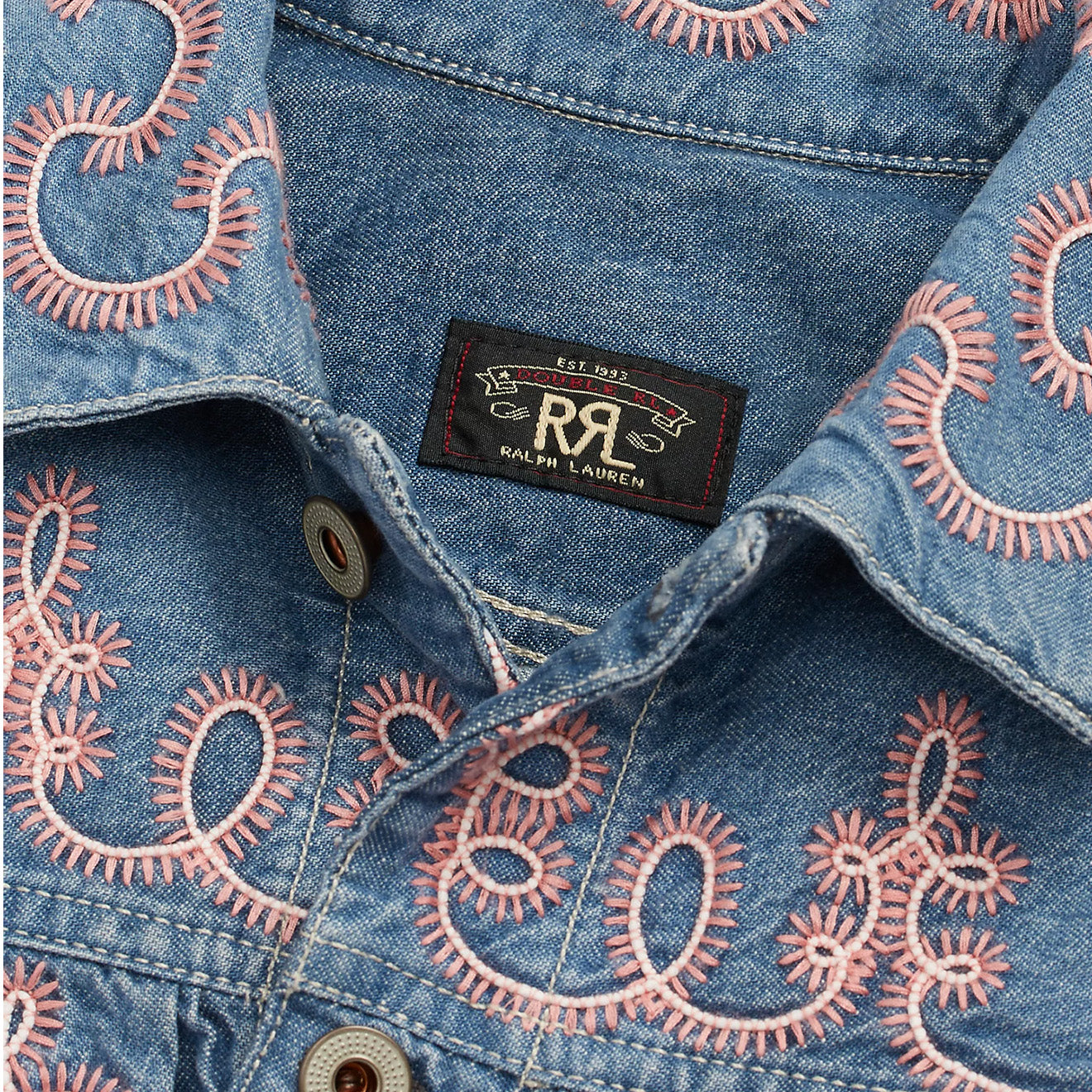 Ralph lauren embroidered denim jacket best sale