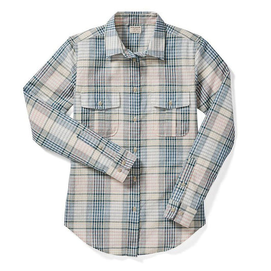 Filson Womens Conway Shirt Cream/Navy/Orchid - The Sporting Lodge