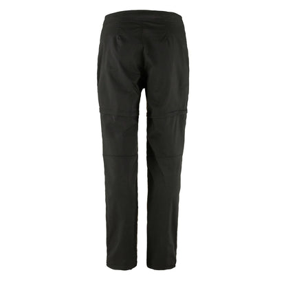 Fjallraven Womens Abisko Hike Zip-Off Trousers Reg Leg Black - The Sporting Lodge