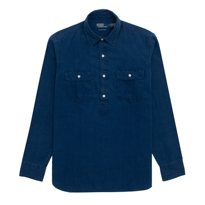 Polo Ralph Lauren Classic Fit Indigo Popover Workshirt Indigo - The Sporting Lodge