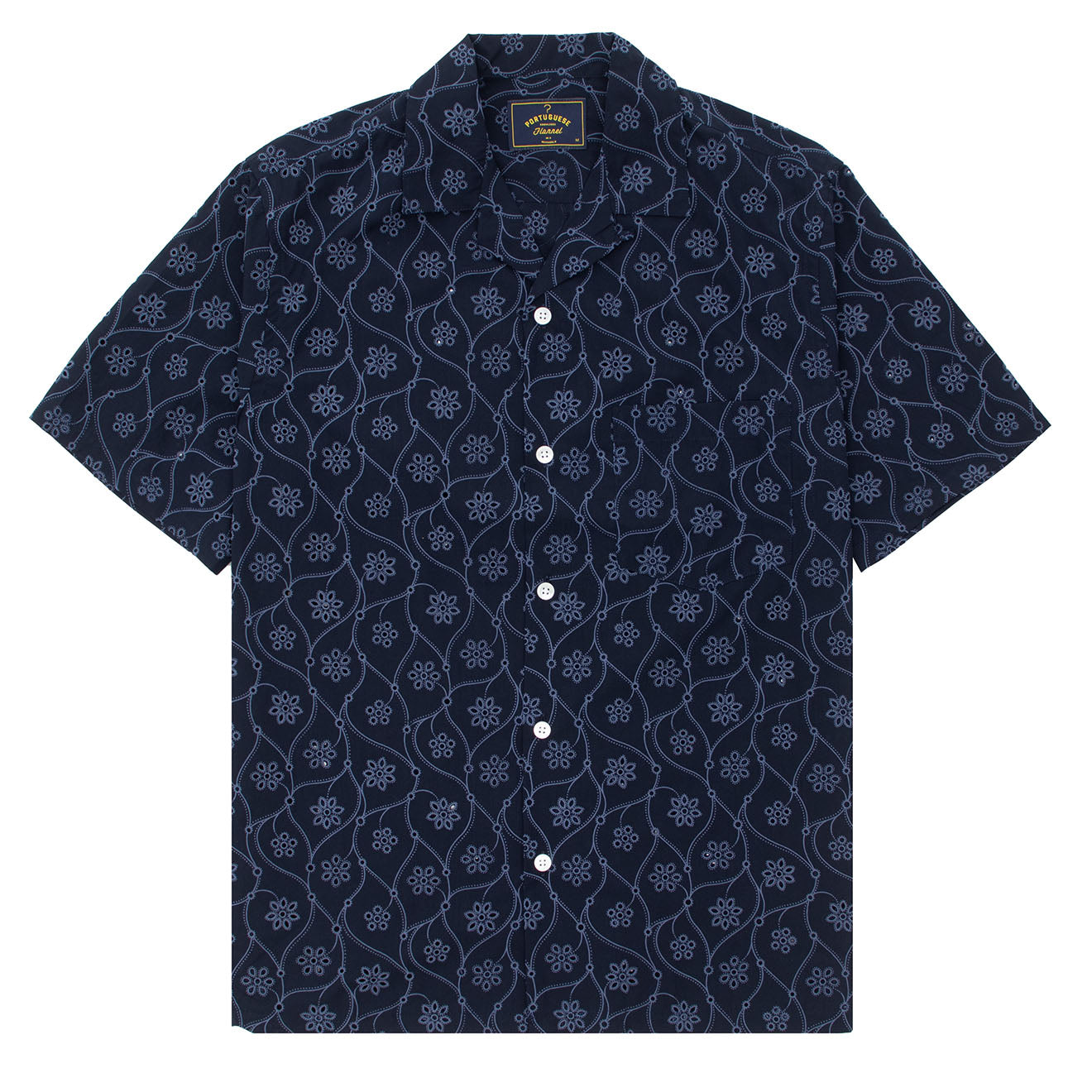 Portuguese Flannel S/S Camp Shirt Rendi Blue - The Sporting Lodge