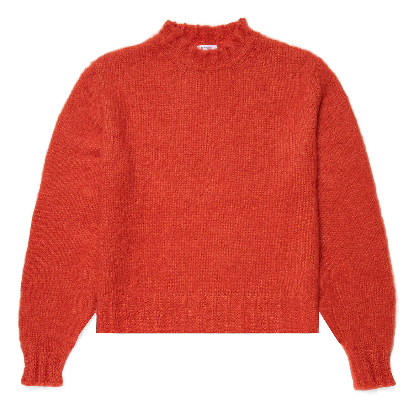 Sunspel Womens Mohair Silk Crew Neck Jumper Magma - The Sporting Lodge