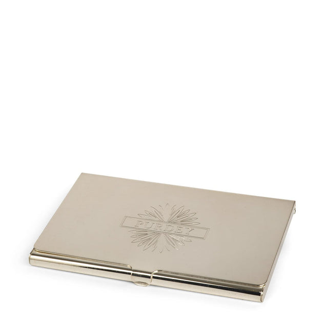 James Purdey Silver Plated Business Card Holder