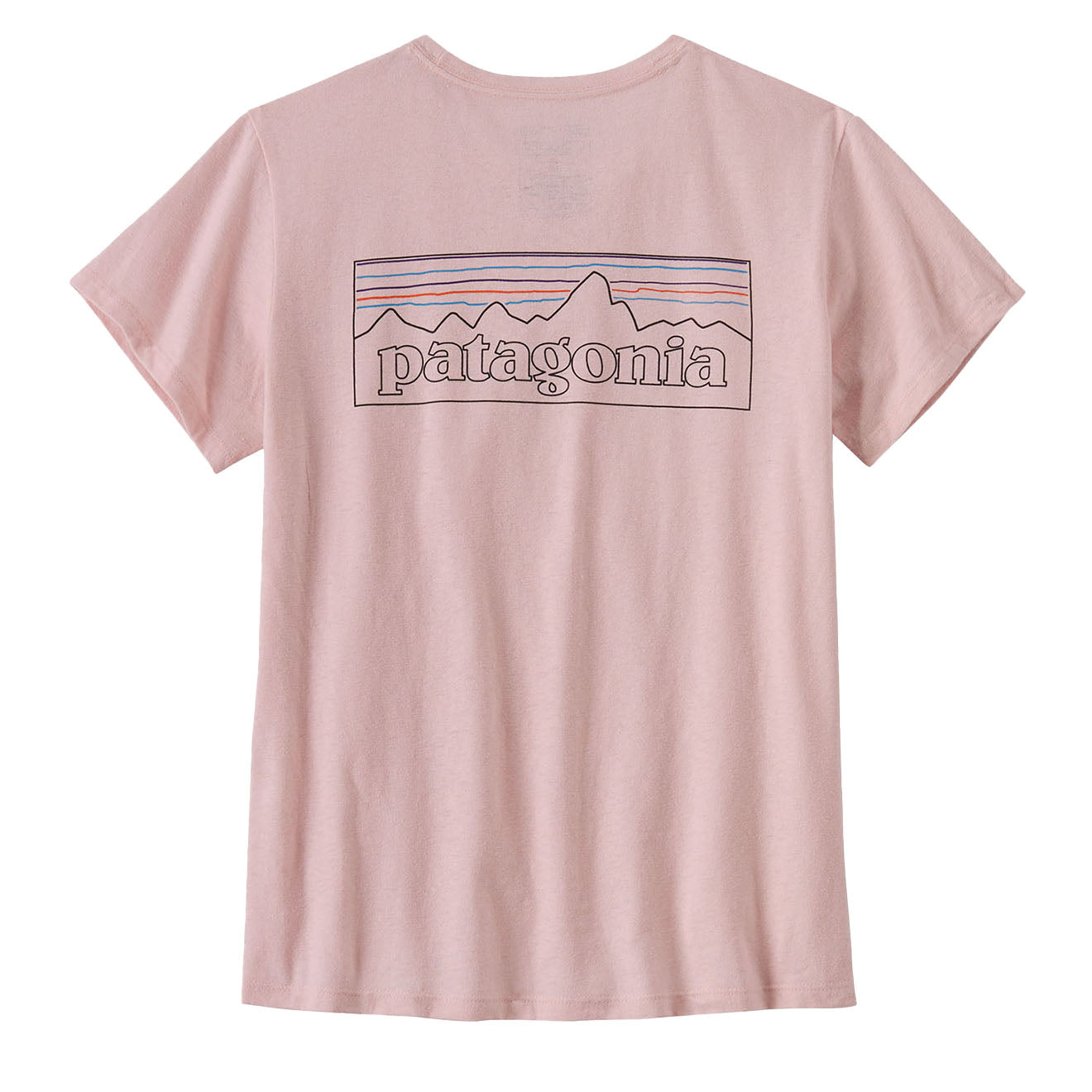 Patagonia Womens P 6 Logo Responsibili Tee P 6 Outline Whisker Pink