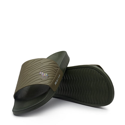 Paul Smith Nyro Zebra Logo Slides Khaki