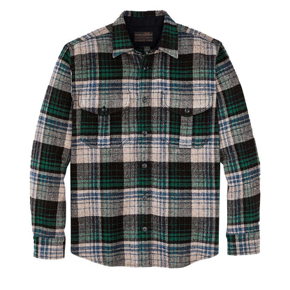 Filson Northwest Wool Shirt Check Brown / Spruce - The Sporting Lodge