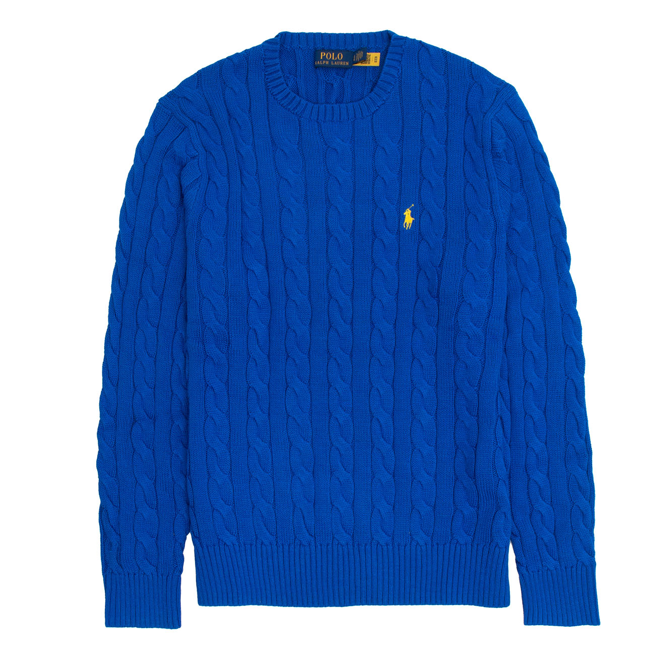 Ralph lauren blue cable knit sweater best sale