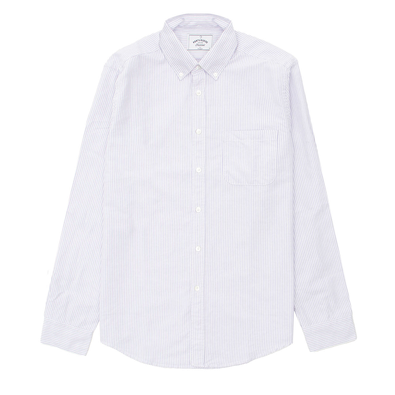 Portuguese Flannel L/S Oxford Button Down Belavista Shirt Stripe Lavanda - The Sporting Lodge