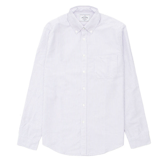 Portuguese Flannel L/S Oxford Button Down Belavista Shirt Stripe Lavanda - The Sporting Lodge