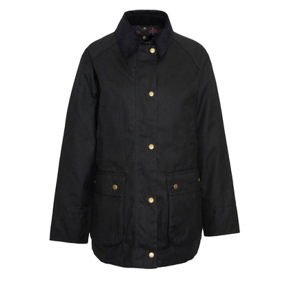 Barbour Womens Acorn Wax Jacket Black - The Sporting Lodge