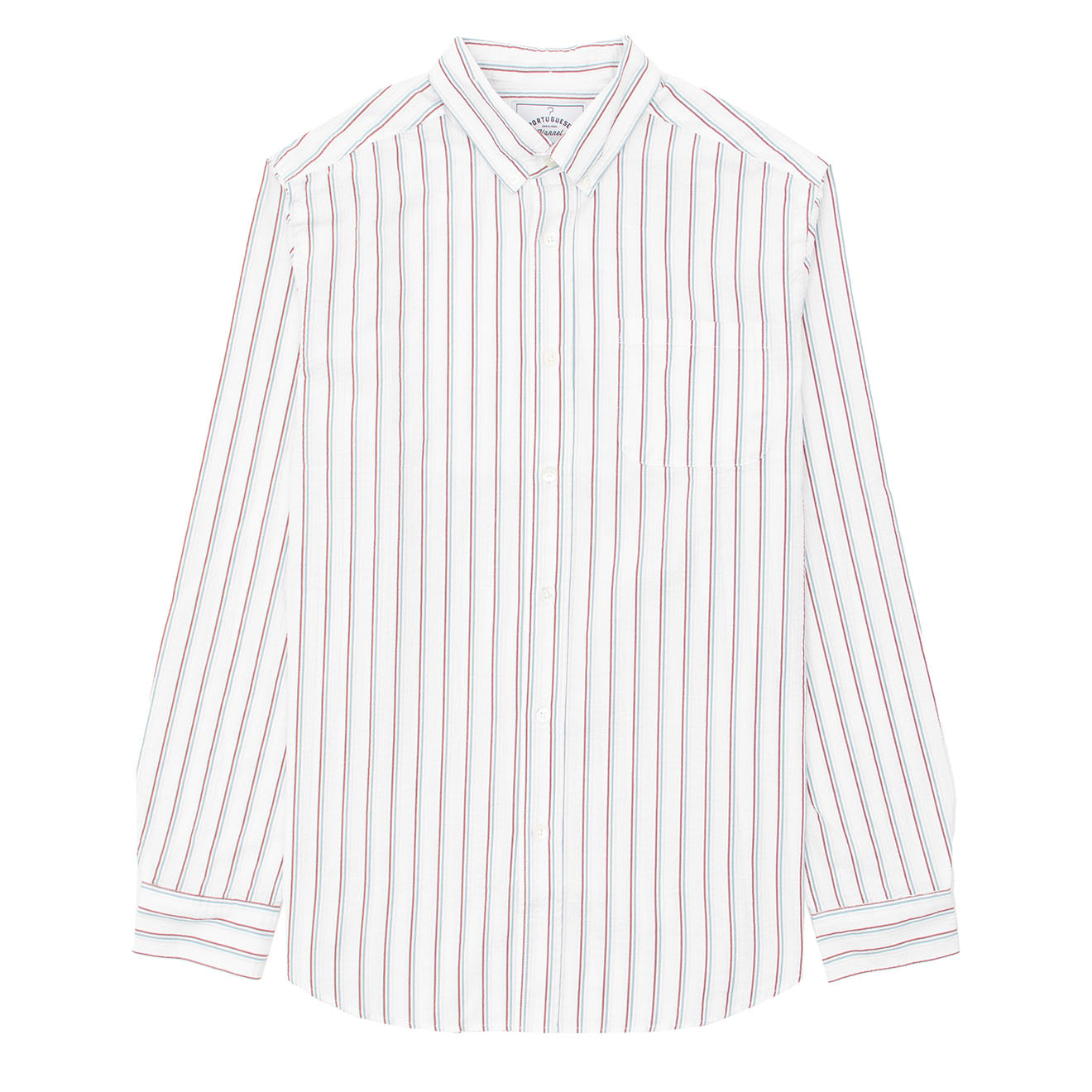 Portuguese Flannel L/S Seersucker Atlantico Shirt Multi Stripe - The Sporting Lodge