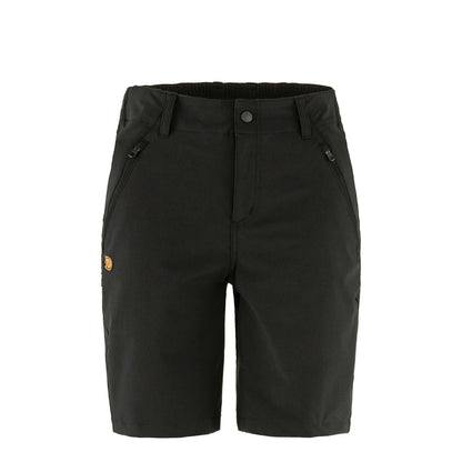 Fjallraven Womens Abisko Trail Stretch Shorts Black - The Sporting Lodge