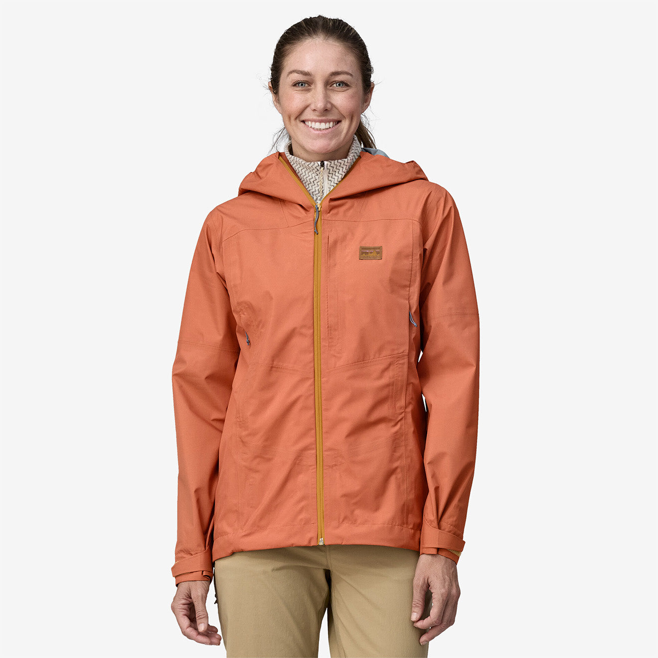 Patagonia Womens Boulder Fork Rain Jacket Sienna Clay The Sporting Lodge