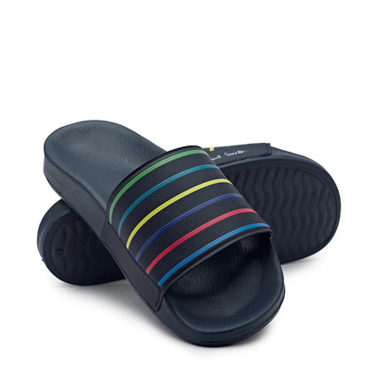 Paul Smith Nyro Pool Slides Navy Stripe