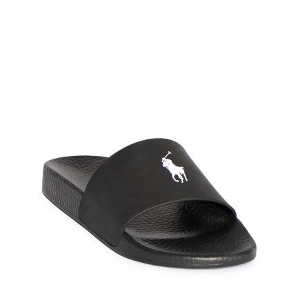 Polo Ralph Lauren Signature Pony Slide Black/White - The Sporting Lodge