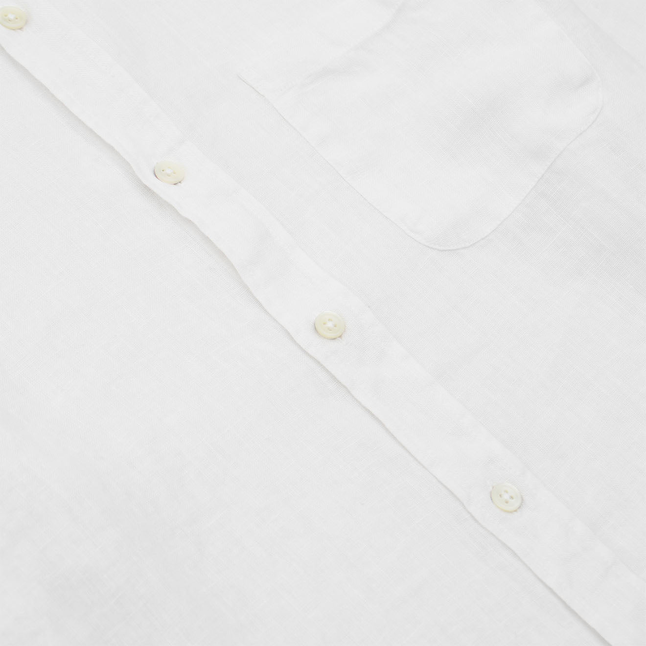 Portuguese Flannel L/S Linen Shirt White - The Sporting Lodge