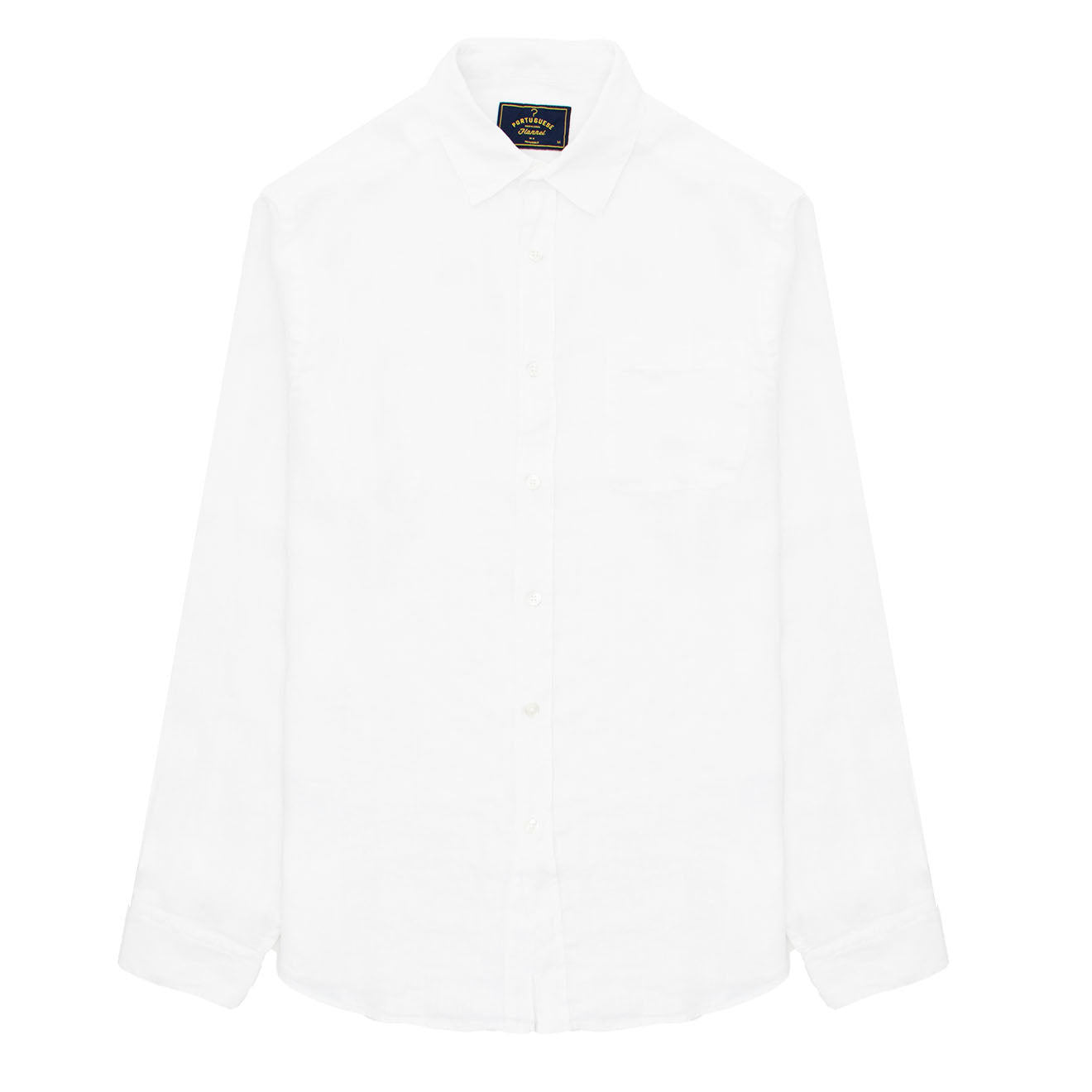 Portuguese Flannel L/S Linen Shirt White - The Sporting Lodge