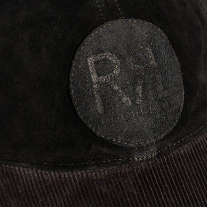 RRL by Ralph Lauren RRL Ranch Logo Suede Ball Cap Black