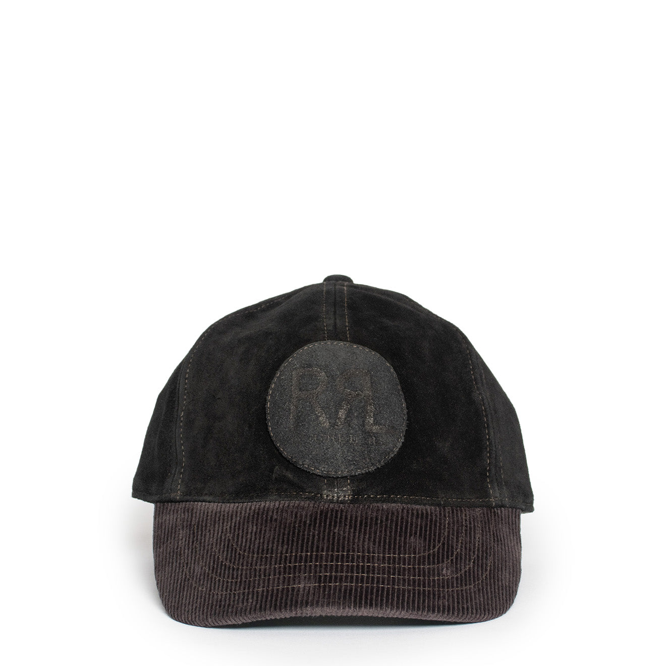 RRL by Ralph Lauren RRL Ranch Logo Suede Ball Cap Black