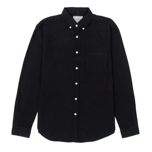 Portuguese Flannel Button Down Belavista Shirt Black - The Sporting Lodge