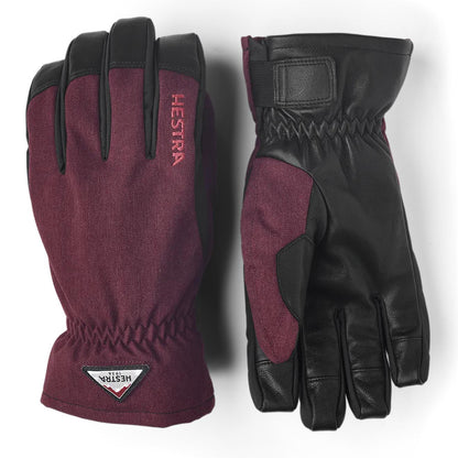 Hestra Power Short 5 Finger Glove Bordeaux