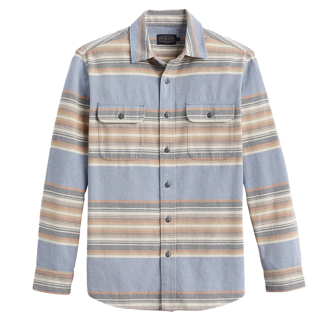 Pendleton Beach Shack Shirt Soft Indigo Stripe - The Sporting Lodge