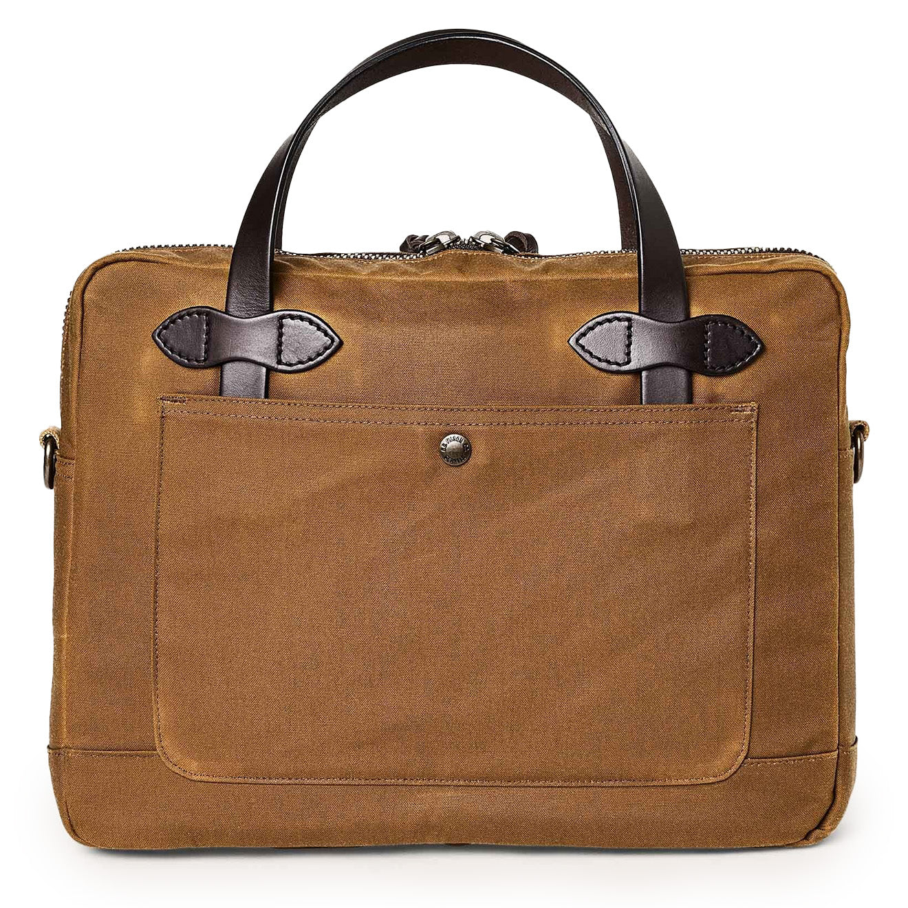 Filson Tin Cloth Compact Briefcase Dark Tan - The Sporting Lodge