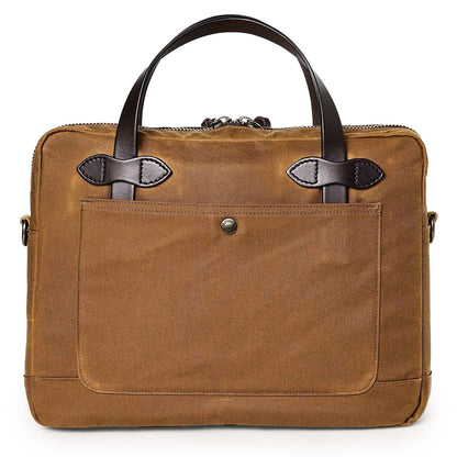 Filson Tin Cloth Compact Briefcase Dark Tan - The Sporting Lodge