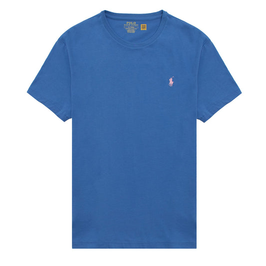 Polo Ralph Lauren Custom Slim Crewneck T-Shirt New England Blue - The Sporting Lodge