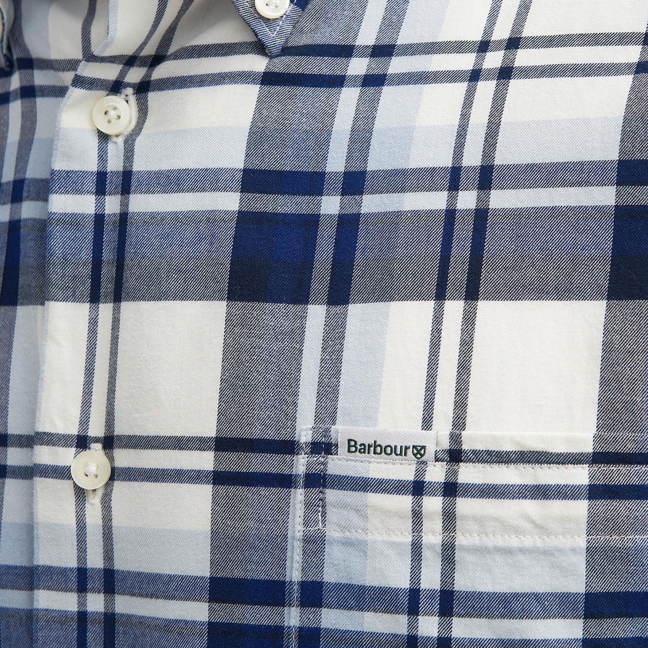 Barbour Falstone Tailored Checked Shirt Sky - The Sporting Lodge