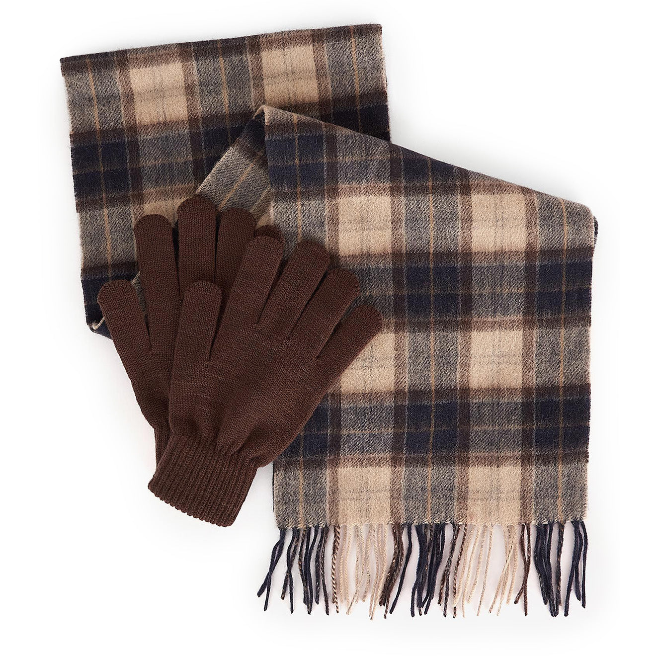 Barbour Tartan Scarf / Gloves Gift Set Autumn Dress - The Sporting Lodge