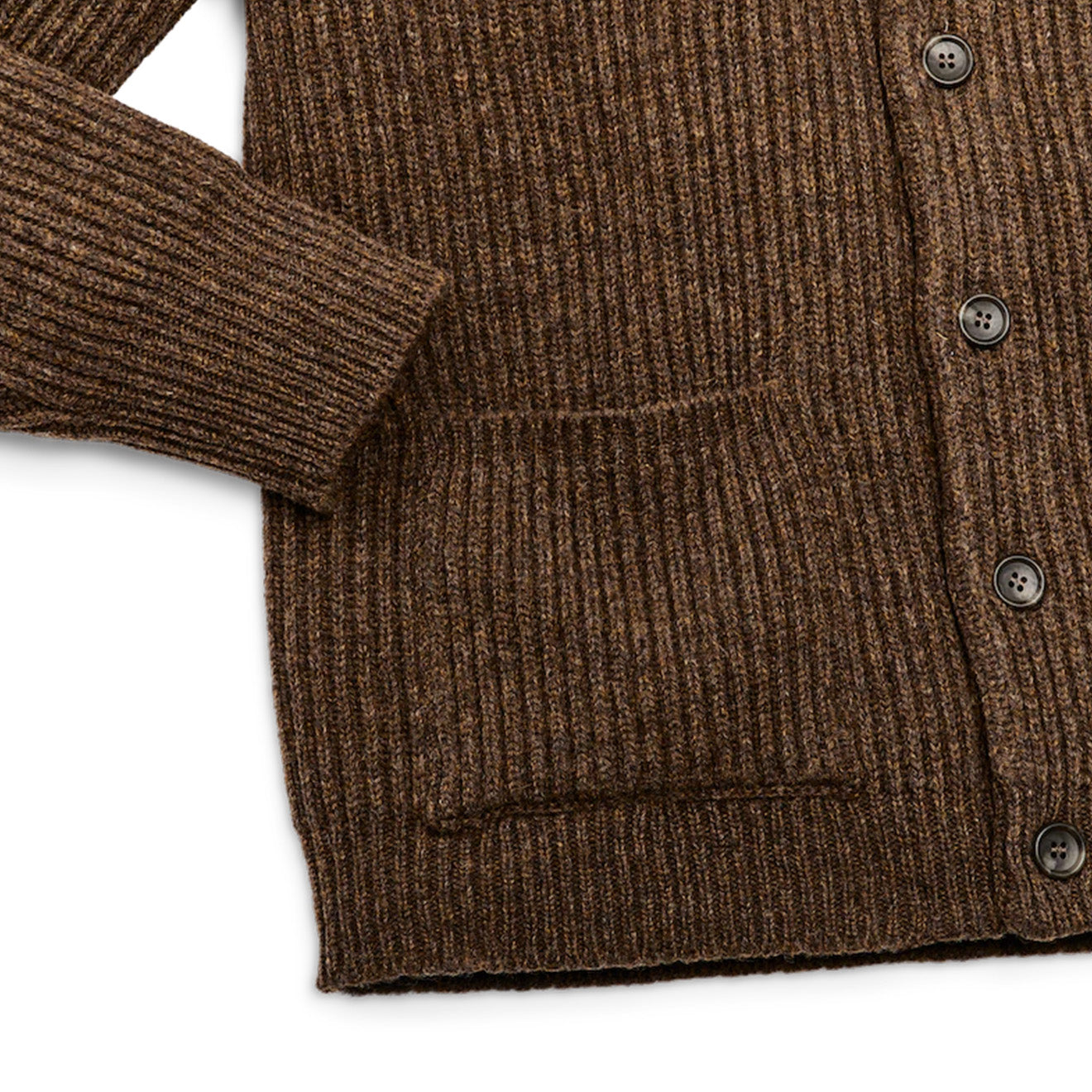 Filson Bristol Cardigan Sweater Heather Brown - The Sporting Lodge