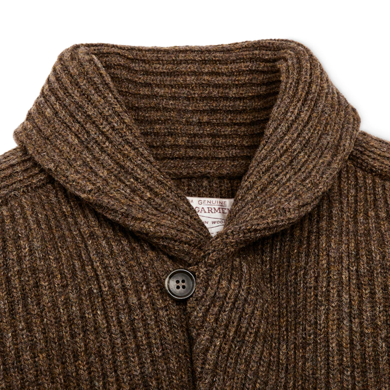 Filson Bristol Cardigan Sweater Heather Brown - The Sporting Lodge