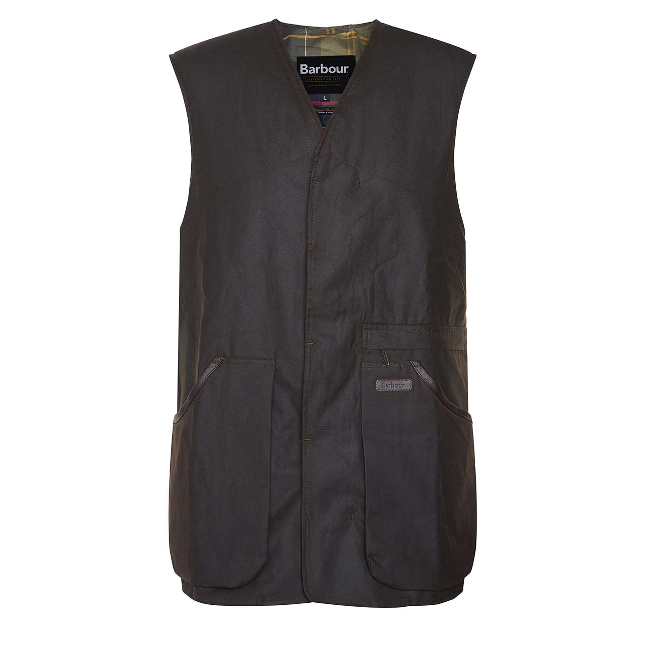 Barbour Alwinton Waxed Gilet Olive - The Sporting Lodge