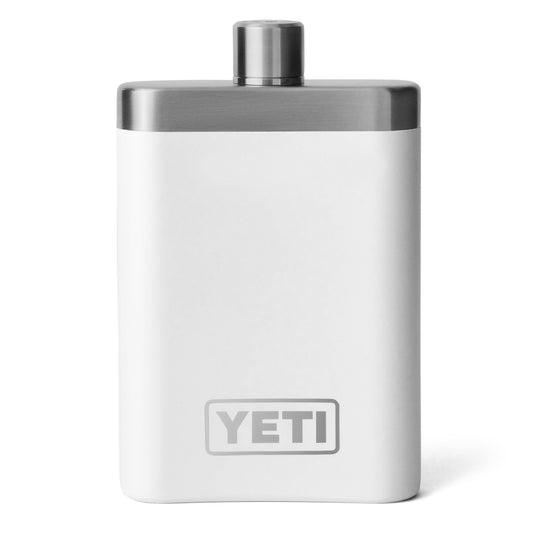 YETI Rambler Flask Stainless White - The Sporting Lodge