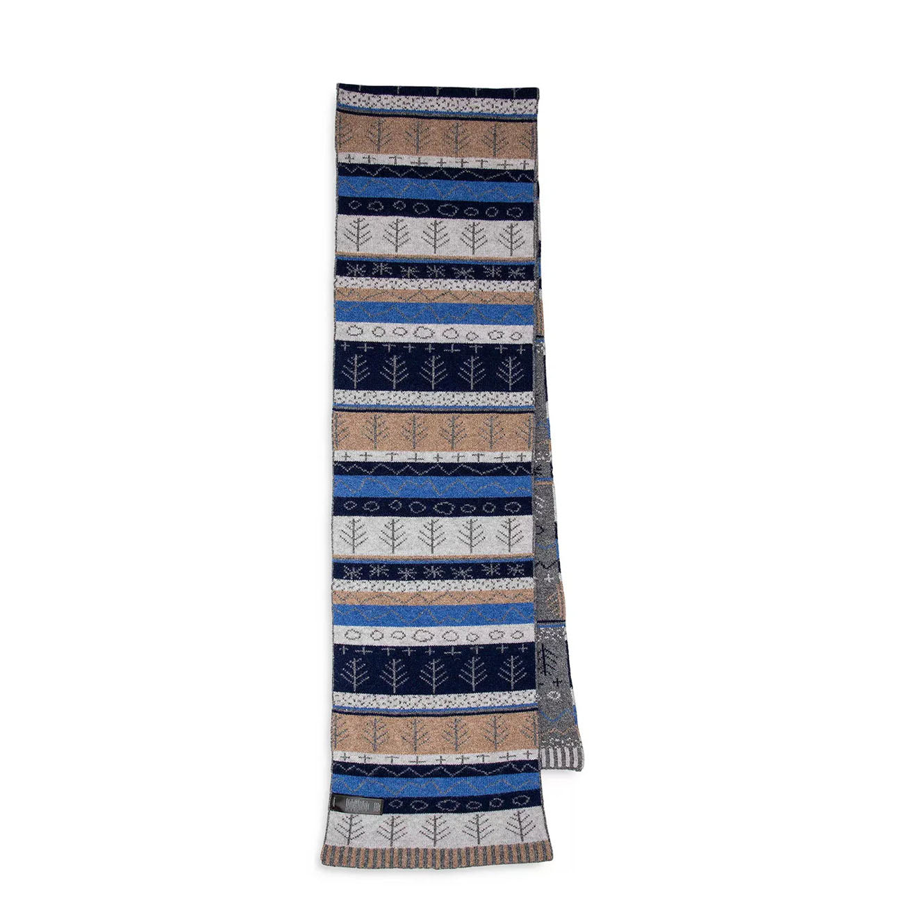 Paul Smith Doodle Fairisle Scarf Slate