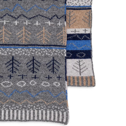 Paul Smith Doodle Fairisle Scarf Slate