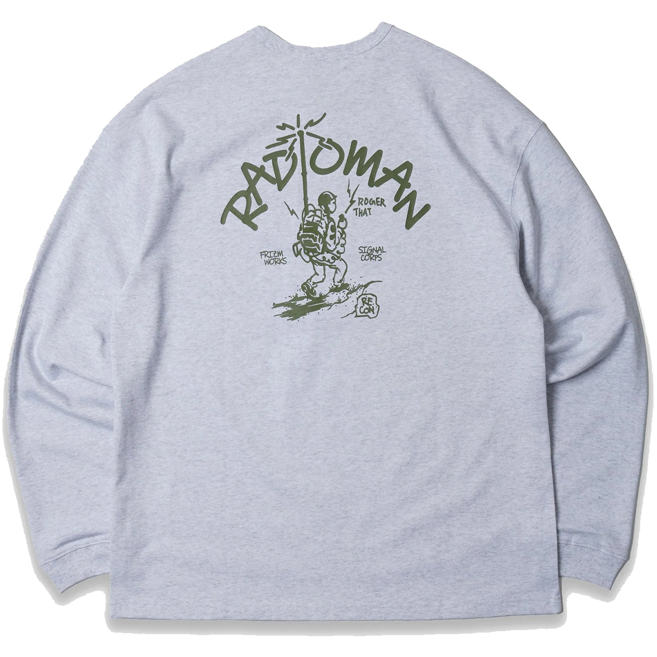 Frizmworks Radio Man Long Sleeve Tee White Melange