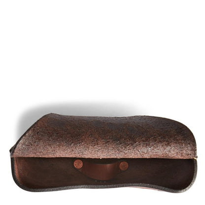 RRL by Ralph Lauren Embossed Leather Sunglasses Case Brown