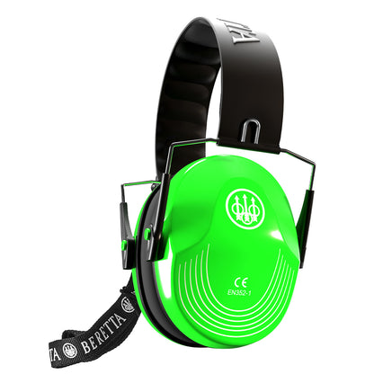 Beretta Prevail Folding Earmuff Fluorescent Green - The Sporting Lodge