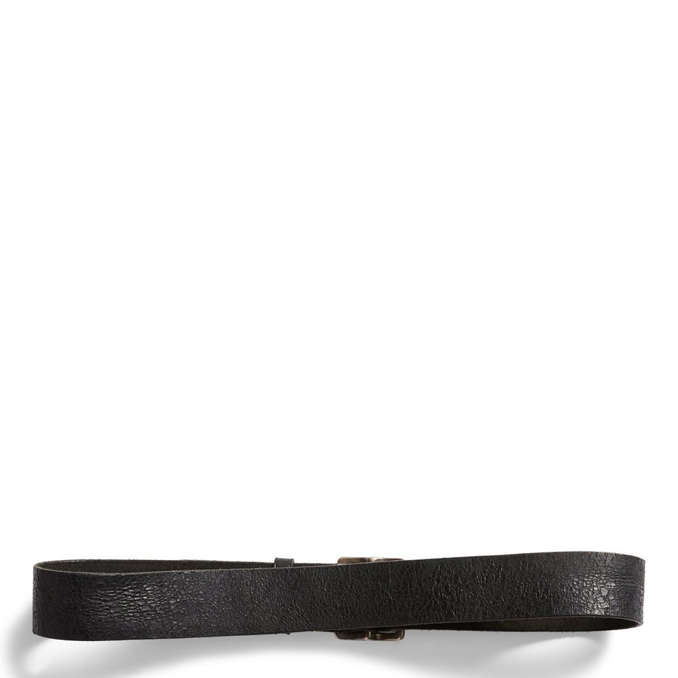 RRL by Ralph Lauren Jones Casual Tumbled Leather Belt Black - The Sporting Lodge