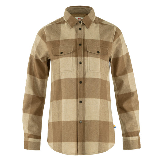 Fjallraven Womens Canada Shirt Buckwheat Brown / Light Beige - The Sporting Lodge