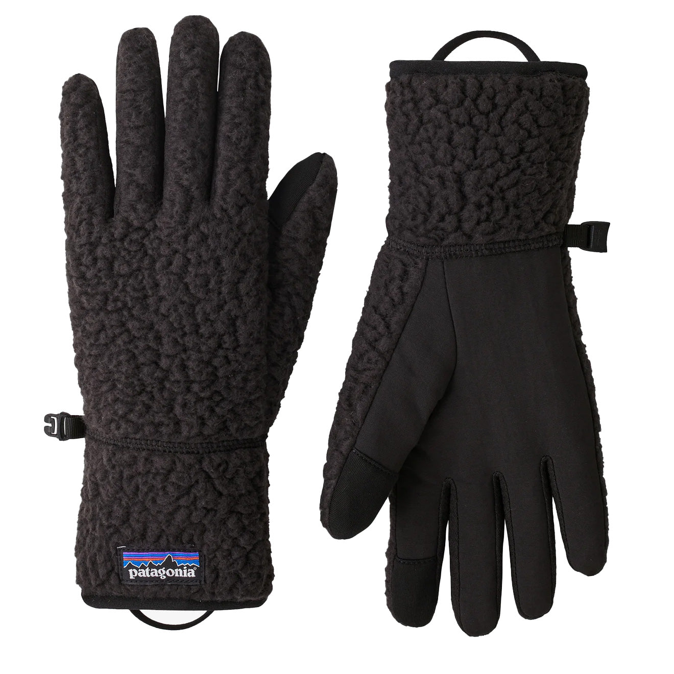 Patagonia Retro Pile Gloves Black - The Sporting Lodge