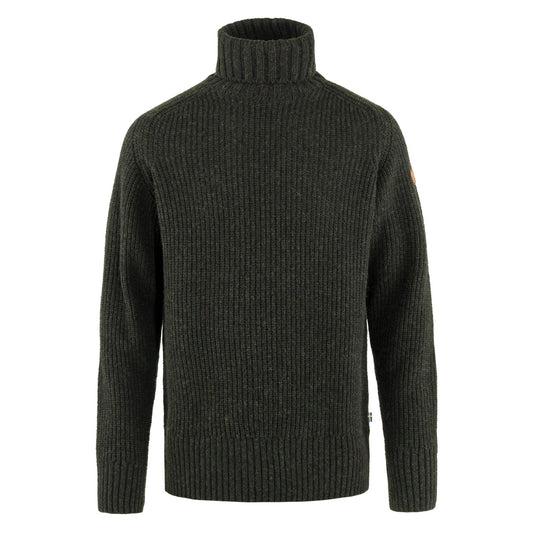 Fjallraven Ovik Roller Neck Sweater Dark Olive - The Sporting Lodge