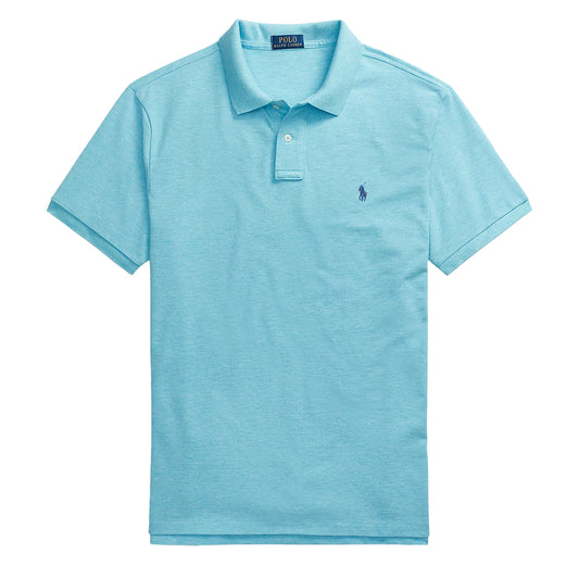 Polo Ralph Lauren Custom Slim Fit Mesh Polo Shirt Watchhill Blue Heather