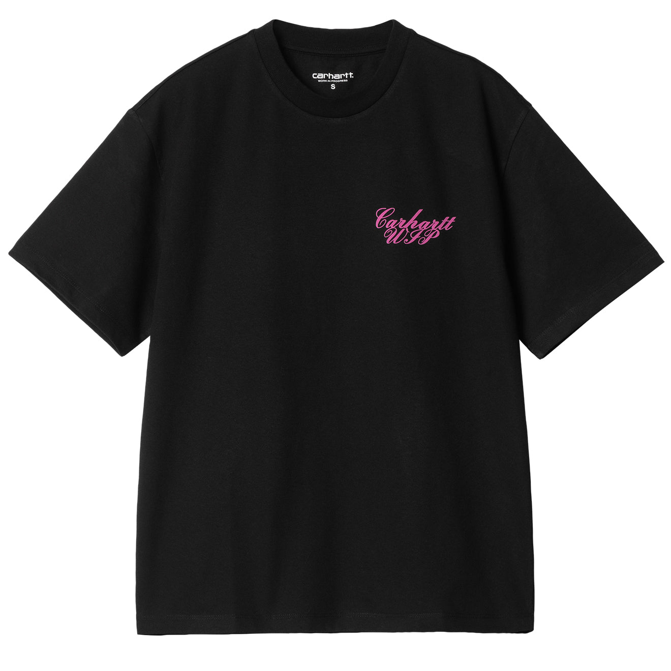 Carhartt WIP Womens S/S Exchange T-Shirt Black / Pink - The Sporting Lodge